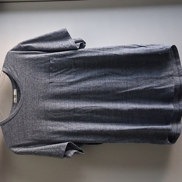 Marine Layer Saddle Hem Pocket In Heather Blue Neps Large - Picture 6 of 11